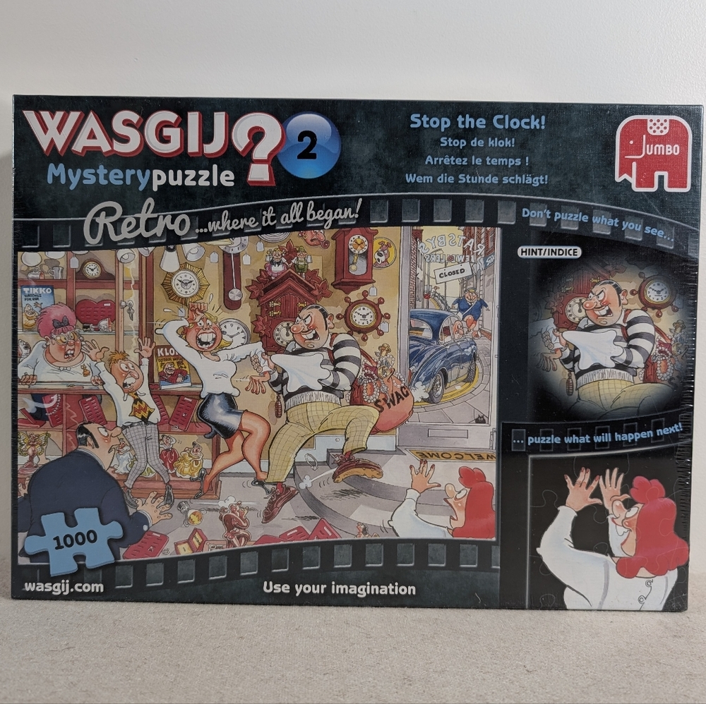 Wasgij? Stop the Clock! Mystery Puzzle RETRO NO.2 1000 Pieces Jumbo NEW Sealed